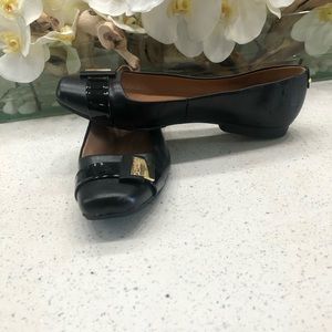 Calvin Klein square tie black flats. Size 8.5